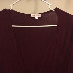 Kiyonna burgundy maxi dress